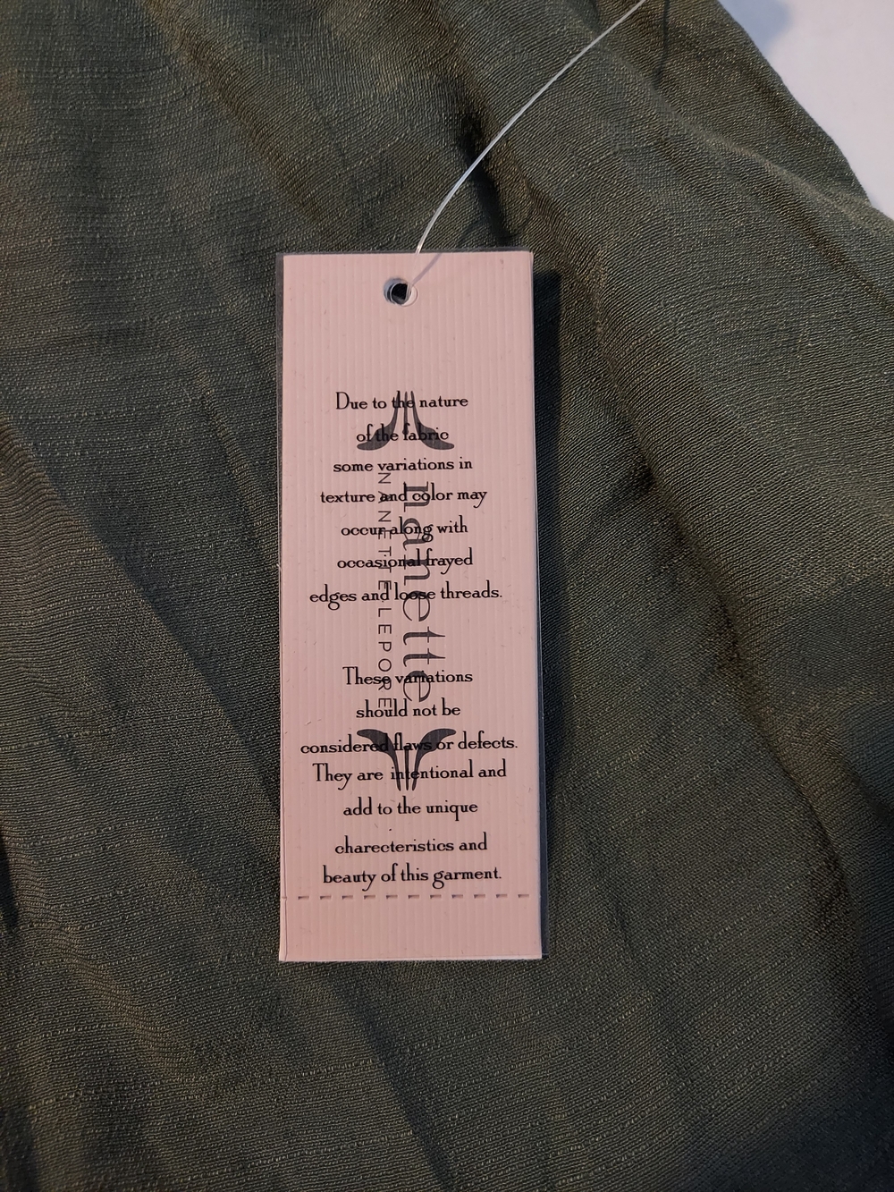 Nanette Nanette Lepore Ruffle Neck Smocked Boho Top - Olive NWT - Picture 4 of 10